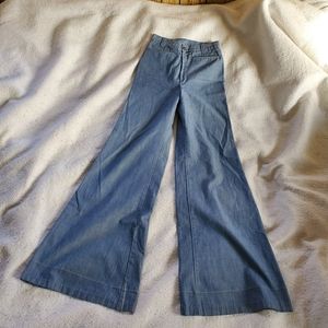 Time & Place Vtg 1970's Bell Bottoms, 24" Waist